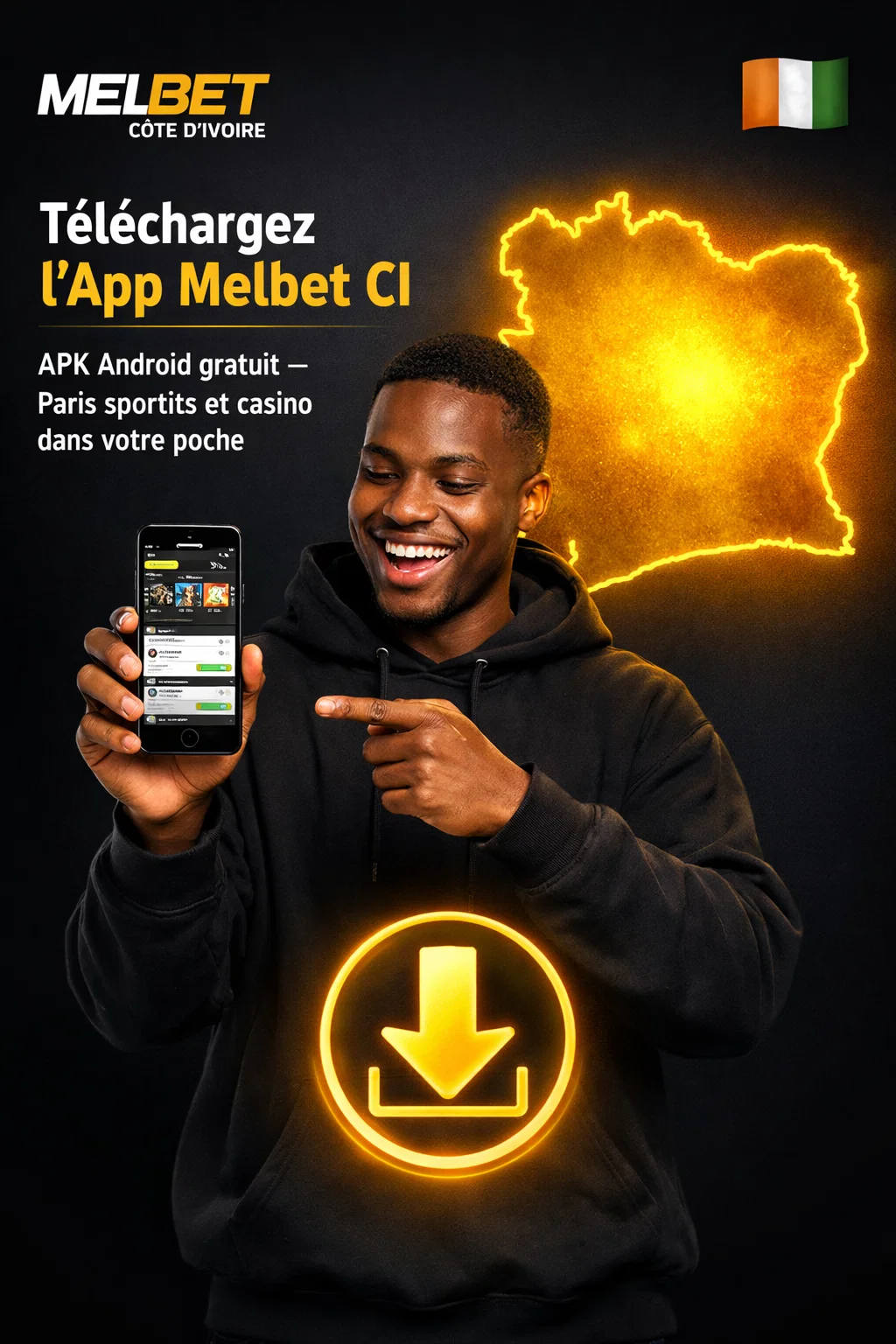 Installer l'App Melbet sur Android Côte d'Ivoire